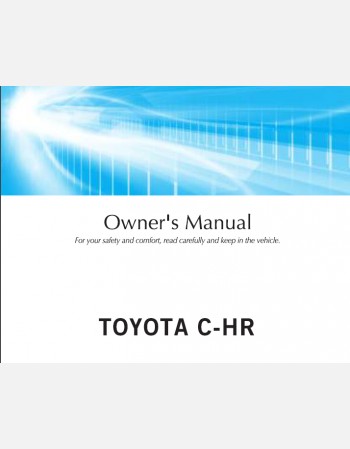 toyota c-hr 2021-2022 owners manual